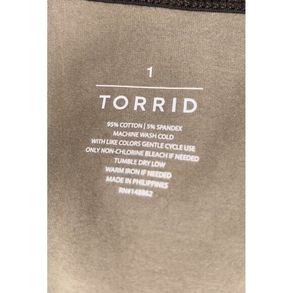 Torrid Sz Plus 1 1X Brown Foxy Cami Tank Camo Knit Adjustable Straps EUC - Picture 8 of 9
